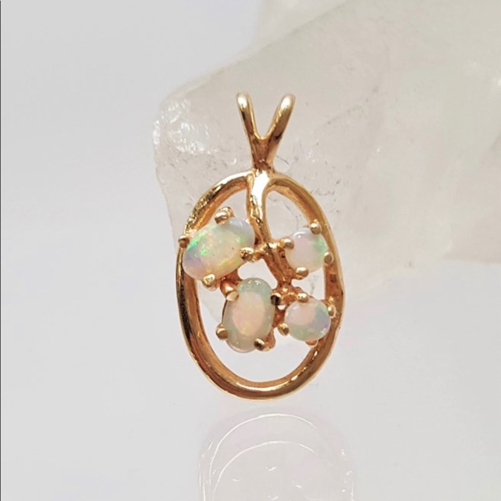 14k Natural Opal Pendant